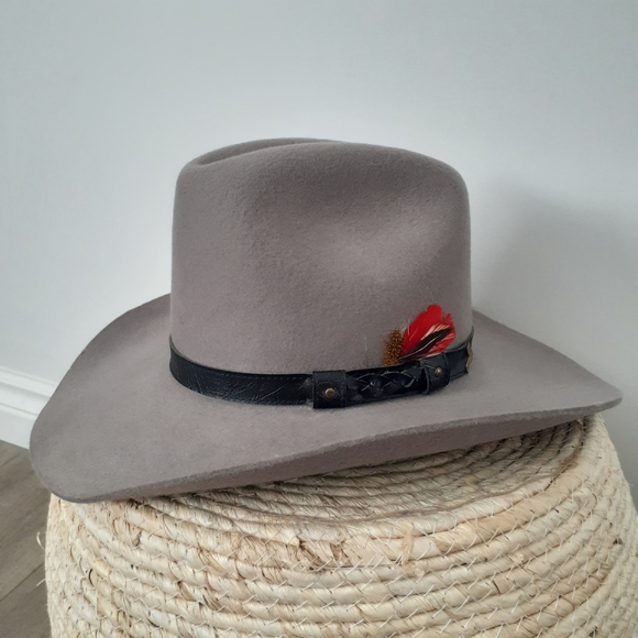 Biltmore Western Accessories - Vintage Biltmore Canada Dove Grey Wool Felt Stetson Coastal Cowgirl Cowboy Hat